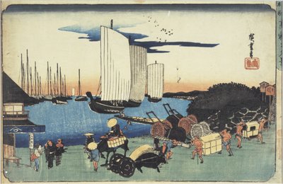 Abendansicht bei Takanawa aus der Serie "Berühmte Orte der östlichen Hauptstadt" von Utagawa Hiroshige