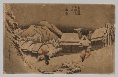 Kambara: Abendschnee von Utagawa Hiroshige