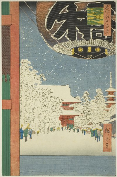 Kinryuzan-Tempel in Asakusa, aus der Serie "Hundert berühmte Ansichten von Edo" von Utagawa Hiroshige