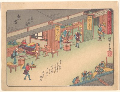 Kuwana, aus der Serie „Die 53 Stationen der Tōkaidō-Straße“ von Utagawa Hiroshige