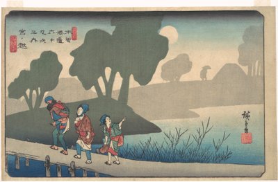 Bahnhof Miyanokoshi von Utagawa Hiroshige