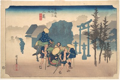 Morgennebel bei Mishima von Utagawa Hiroshige