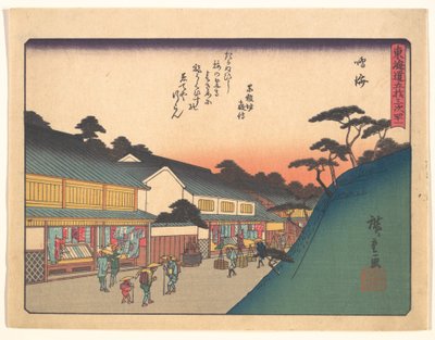 Narumi, aus der Serie Die dreiundfünfzig Stationen der Tōkaidō-Straße von Utagawa Hiroshige