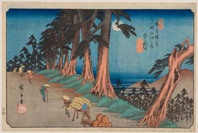 Nr. 26, Mochizuki, aus der Serie „Neunundsechzig Stationen des Kisokaidō“ von Utagawa Hiroshige