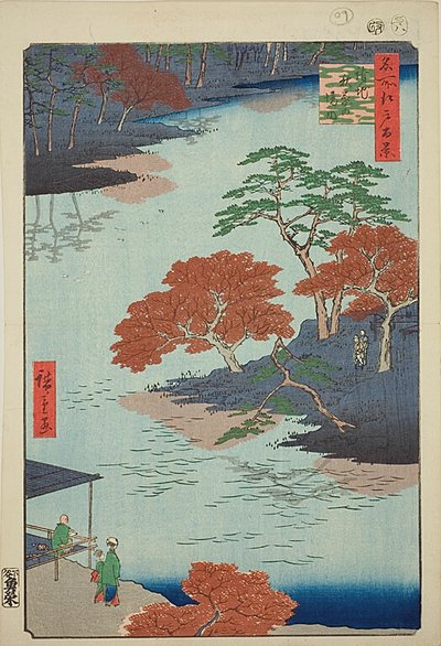 Bezirk des Akiba-Schreins, Ukeji, Nr. 91 aus der Serie "Hundert berühmte Ansichten von Edo" von Utagawa Hiroshige