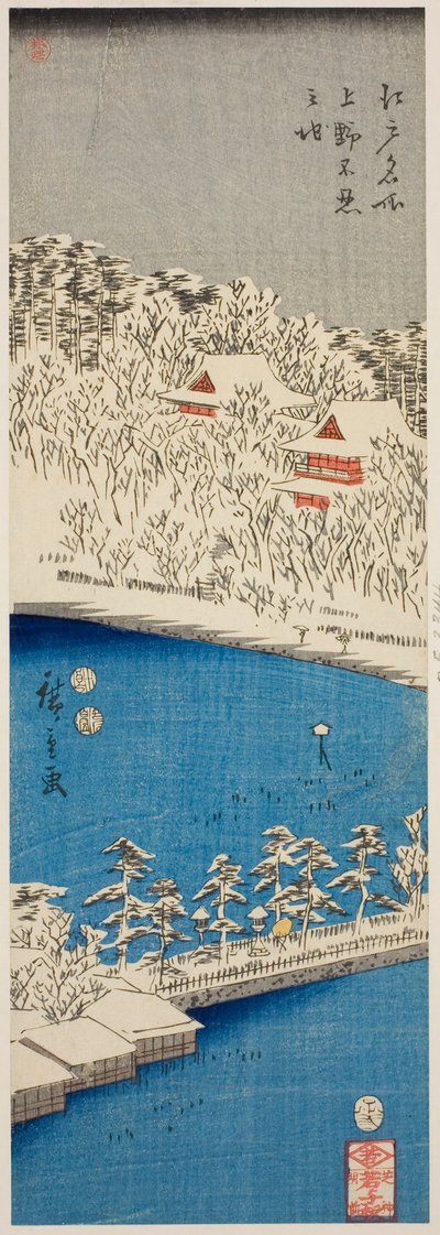 Shinobazu-Teich in Ueno (Ueno Shinobazu no ike), aus der Serie "Berühmte Orte in Edo (Edo meisho)" von Utagawa Hiroshige