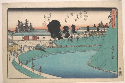 Soto Sakurada Benkei Bori von Utagawa Hiroshige