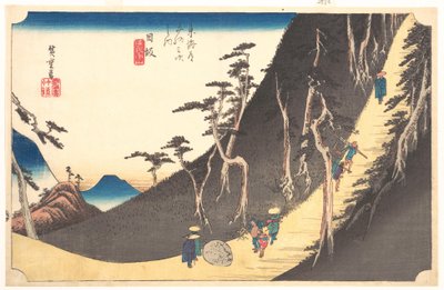 Station sechsundzwanzig: Nissaka, Sayo no Nakayama, aus den 53 Stationen des Tōkaidō von Utagawa Hiroshige