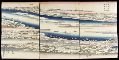 Der Sumida-Fluss im Schnee von Utagawa Hiroshige