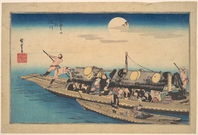 Der Fluss Yodo, aus der Serie Berühmte Orte von Kyoto (Kyoto meisho no uchi, Yodo-gawa) von Utagawa Hiroshige