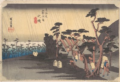 Tigerregen an der Ōiso-Station von Utagawa Hiroshige