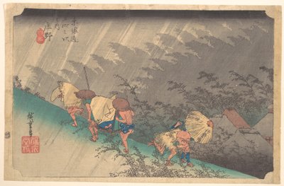 Weißer Regen bei Shōno von Utagawa Hiroshige