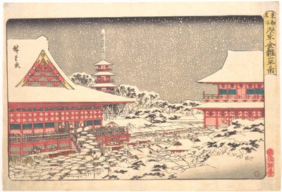 Jahresendmarkt am Kinryuzan-Tempel von Utagawa Hiroshige