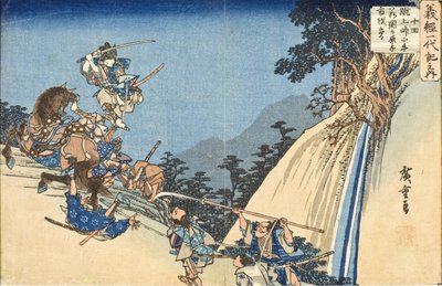Yoshitsune als junger Ushiwakamaru am Sekigahara-Pass von Utagawa Hiroshige