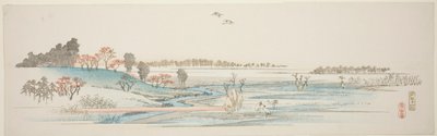Yuhigaoka, aus einer unbetitelten Serie berühmter Ansichten der Vororte von Edo von Utagawa Hiroshige