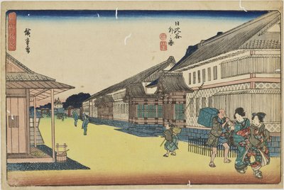 „Vor Hibiya“ aus der Serie „Hervorragende Ansichten von Edo“ von Utagawa Hiroshige