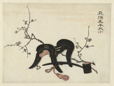Sattel und Schöpfkelle von Utagawa Kunisada (I) (attributed to)