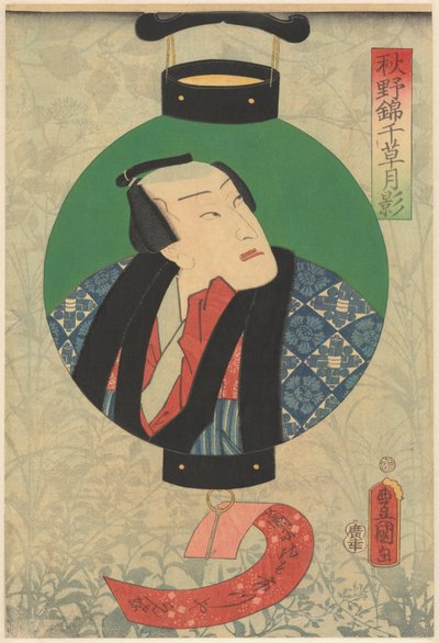 Schauspieler Nakamura Shikan in einer Lampe abgebildet von Utagawa Kunisada (I)