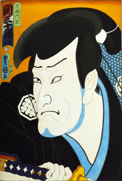Aus der Serie "Berühmte Schauspieler Vergangenheit und Gegenwart" von Utagawa Kunisada