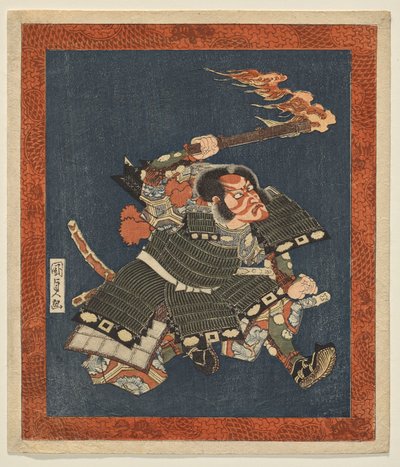 Ichikawa Danjūrō VII als Krieger Minamoto no Yorimasa von Utagawa Kunisada