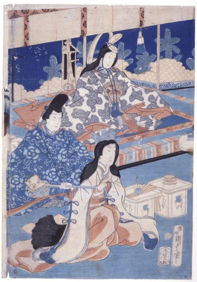 Frühlingsempfang mit einer Blumenversammlung von Utagawa Kunisada II