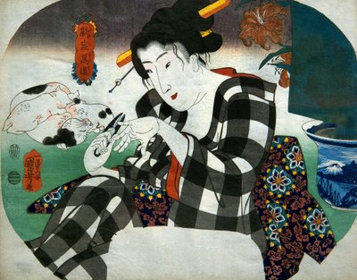 Nägel schneiden Serie Das Universum der Frauen, ca. 1843-44 von Utagawa Kuniyoshi
