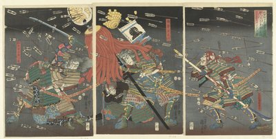 Der letzte Angriff der Kusunoki bei Shijonawate von Utagawa Kuniyoshi