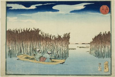 Omori, aus der Serie "Berühmte Orte in der östlichen Hauptstadt" von Utagawa Kuniyoshi