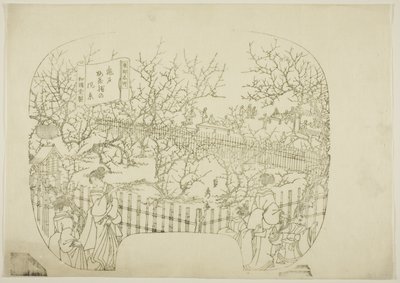Schlüsselblock für einen Druck aus der Serie "Toto meisho" (Berühmte Ansichten der östlichen Hauptstadt) von Utagawa Sadahide