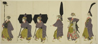 Parodie einer Daimyo-Prozession von Utagawa Toyohiro