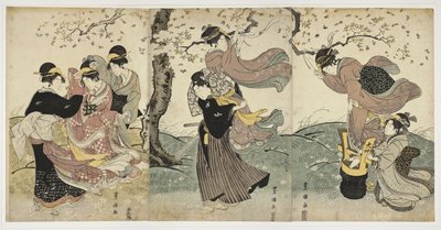 Blumen im Wind, ca. 1797-1800 von Utagawa Toyokuni