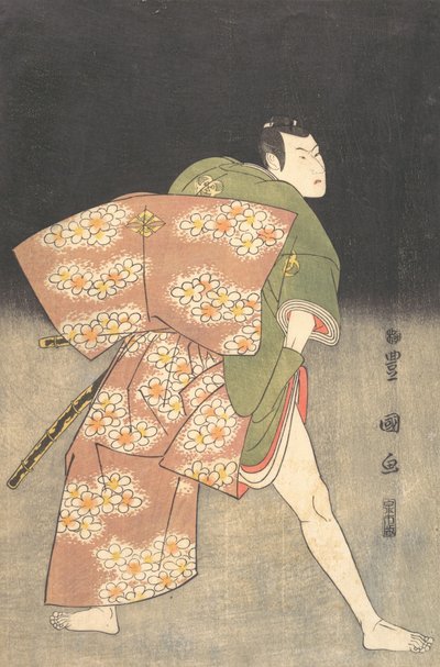 Bando Minosuke Mitsugoro III in der Rolle eines jungen Samurai, 1796 von Utagawa Toyokuni I