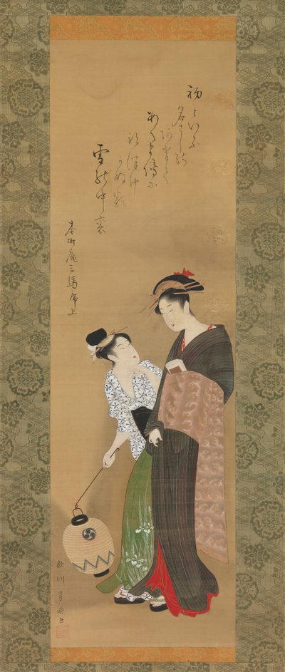Frau und Begleiterin, ca. 1795 von Utagawa Toyokuni I