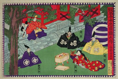 Szene aus dem 1. Akt eines Kabuki-Stücks, 
