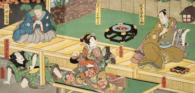Szene aus Genji Monogatari (Die Geschichte von Genji) von Murasaki Shibuku (geb. 978) ca. 1860 von Utagawa and Toyokuni Kuniyoshi