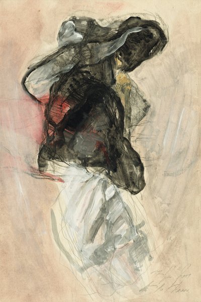 Elegante Figur mit rotem Akzent von Ute Rathmann