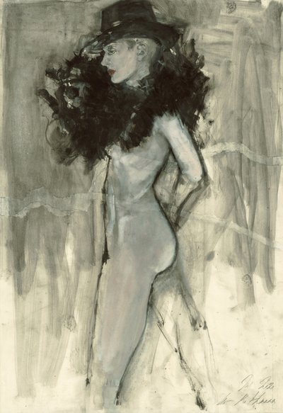 Elegantes Profil mit Hut von Ute Rathmann