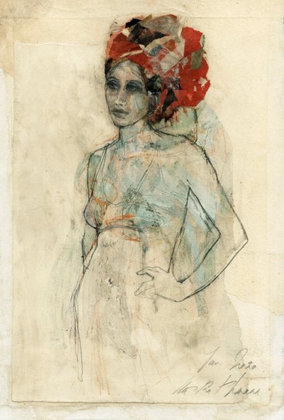 Elegante Turbanfrau von Ute Rathmann