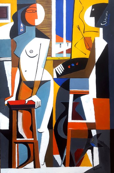 Künstler und Modell am Fenster von Vadym Vaskovsky