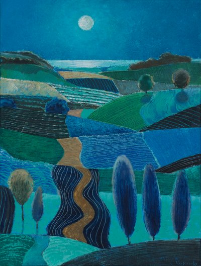 Vollmond über Dünen von Vadym Vaskovsky