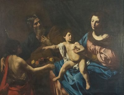 Heilige Familie mit dem jungen Johannes dem Täufer von Valentin de Boulogne
