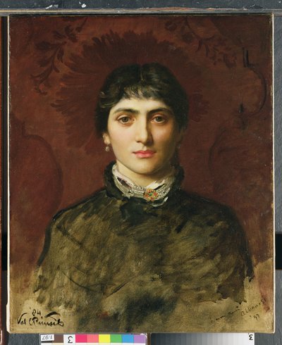 Porträt einer Frau mit dunklem Haar, 1884 von Valentine Cameron Prinsep