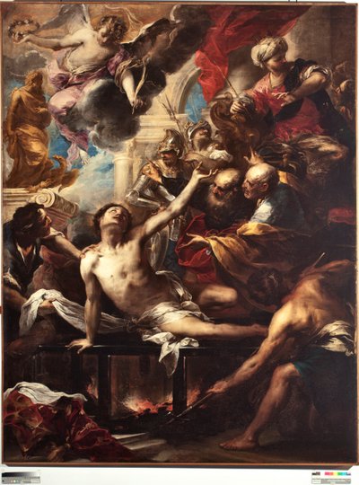 Martyrium des hl. Laurentius auf dem Rost von Valerio Castello