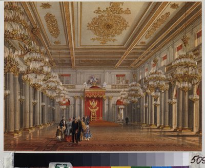 Der Thronsaal des Winterpalastes in Sankt Petersburg von Vasili Semenovich Sadovnikov