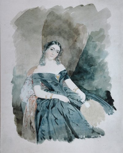 Porträt von Leonilla Iwanowna Bariatinskaja, Prinzessin zu Sayn-Wittgenstein, 1816-1918, 1846 von Vasili Semenovich Sadovnikov