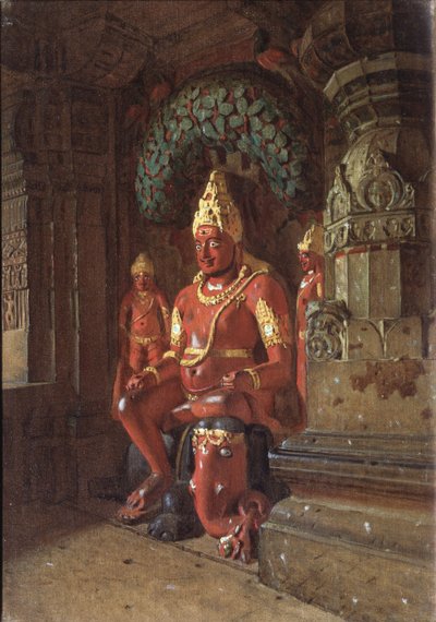 Eine Vishnu-Statue im Indra-Tempel, 1874 von Vasili Vasilievich Vereshchagin