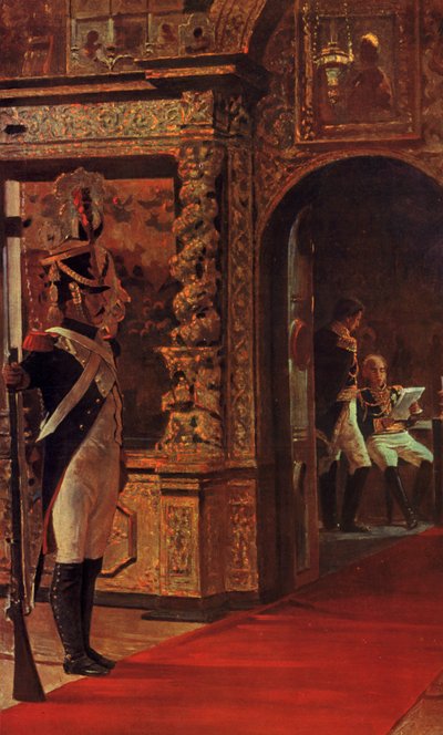 Marschall Davout im Chudov-Kloster in Moskau im Kreml von Vasili Vasilievich Vereshchagin