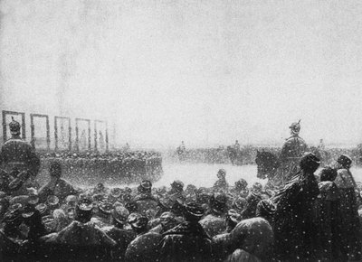 Die Hinrichtung der Terroristen in Russland, 1884-1885 von Vasili Vasilievich Vereshchagin