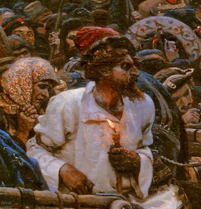 Der Morgen der Hinrichtung der Strelitzen im Jahr 1698, 1881 von Vasilij Ivanovic Surikov