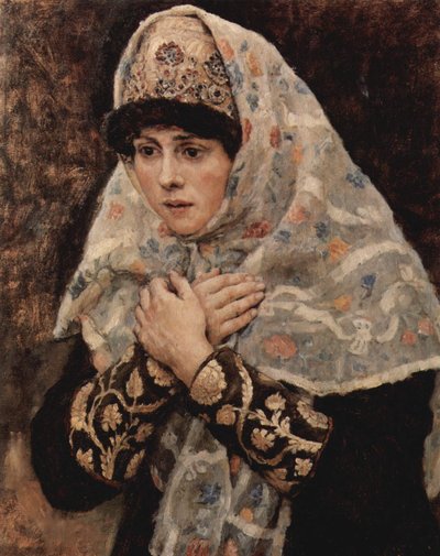 Bojarenmädchen mit gekreuzten Armen von Vasily Surikov